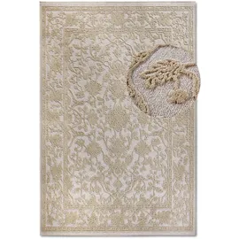 Villeroy & Boch Kurzflor Teppich Ambroise – Moderner Wohnzimmerteppich, Hoch-Tief Effekt, Modernes Muster für Wohnzimmer, Schlafzimmer, Esszimmer – Creme, 200x290cm