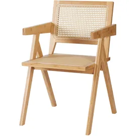 [en.casa] Esszimmerstuhl Asikkala Bambus/Rattanoptik beige