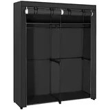 Songmics Stoffschrank 140 cm, x 43 cm x 174 cm schwarz
