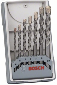 Bosch Betonbohrer CYL-3 Set Silver Percussion 7-teilig 4, 5 6, 6 7, 8 10 mm