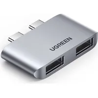 UGREEN Cm413, 2x Usb-c To 2x Usb 3.1 Adapter Konverter Splitter Usb Hub Grau - Ugreen