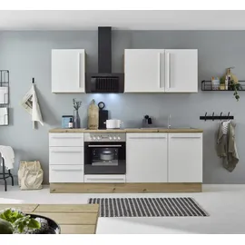 kochstation Küchenzeile KS-Florida 220 cm weiß