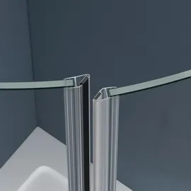 SoGood doporro Viertelkreis-duschkabine Ravenna52k 80x80x195 Duschabtrennung inkl. 4cm flacher Duschtasse und 6mm ESG-Sicherheitsglas Easy-clean-beschichtung