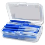 InterdentalbüRsten 30-50 Stück/Set Zahnstocher-Zahnreinigungsstäbchen, Zahnseide-Aufsatz, Interdentalbürste aus Kunststoff(30pcs-Blue)
