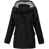 MRULIC Kapuzen Trenchcoats Windjacke Mit Kapuze Für Herbst Und Winter Damen Outdoorjacken Wasserdichter Regenjacke Jacke Outdoorjacke Wetterschutz Funktionsjacke - 42