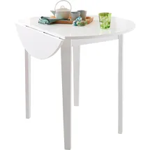Home Affaire Esstisch HOME AFFAIRE, weiß, B:92cm H:77cm T:92cm, Tische, Runde Esstische Esstisch Küchentisch, mit abklappbaren Seitenteilen, in zwei Farbvarianten, Höhe 77 cm