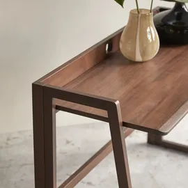 Tikamoon Schreibtisch Philips Teakholz massiv / Braun