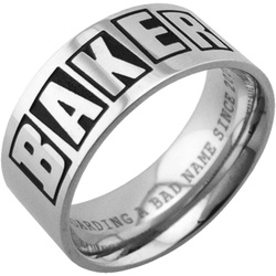 BAKER Ring BRAND LOGO silver