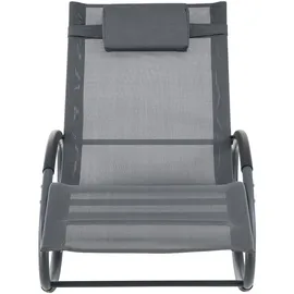 [en.casa] Almaluez Schaukelliege 153 x 63 x 81 cm Dunkelgrau