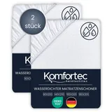 Matratzenschoner 90x200, 140x200, 160x200, oder 180x200 cm Komfortec weiß 140 cm x 200 cm x 0.5 cm