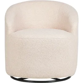 Beliani Drehsessel Davik Bouclé 360° drehbar 75 x 85 x 75 cm Beige
