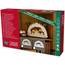Konstsmide LED Holz Silhouette Weihnachtsdorf 43x26 cm 10 warmweiße Dioden