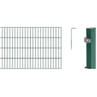 GAH Alberts Doppelstabmattenzaun Komplettset 16 Matten 0,8 x 30 m grün