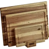 KESPER Schneidebrett-Set Holz 3-tlg. 40 x 30 x 1,5 cm Braun