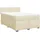 vidaXL Boxspringbett mit Matratze Creme 140x190 cm Stoff