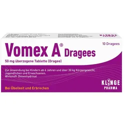 Vomex A Dragees - Bei Übelkeit und Erbrechen 10 St Überzogene Tabletten