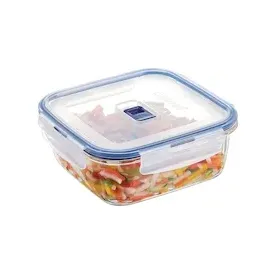 Luminarc Pure Box Active, Aufbewahrungsbox aus Glas mit Deckel, quadratisch, 1220ml, 1 Stück
