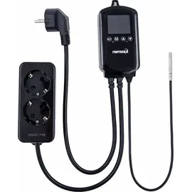 Nemaxx NEMAXX® NTP16 Steckdosenthermostat 230V (3000W/16A) mit NTC-Fühler 2m, Heiz-/Kühlmodus, Wochenprogramm, 2 Steckdosen