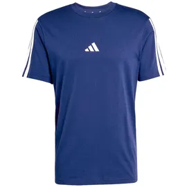 Adidas Essentials 3-Streifen Single Jersey Kurzarm-T-Shirt Dark Blue / White 2 XL