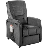 Livetastic Fernsehsessel, Dunkelgrau, Textil, 77x107x88 cm, Stoffauswahl, Relaxfunktion, Netzbetrieb, Wohnzimmer, Sessel, Fernsehsessel