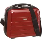 Kosmetikkoffer Beauty Case Carbon Rot Boardcase mit Zahlenkombinationsschloss Hauptfach inklusive Spiegel
