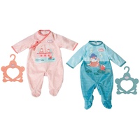 Baby Annabell 703090 Strampler 43 cm, Puppenkleidung Puppen Zubehör Strampler und Kleiderbügel in rosa oder blau, Farbe nicht frei wählbar.