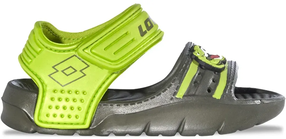 Sandale LOTTO, Mädchen, Gr. 34, olive, lime, Synthetik, mehrfarbig, Schuhe Sandale, - ideal für Spielplatz, Strand & Wasser