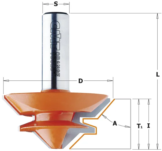 CMT Gehrungs- und Verleimfräser 45° - 50,8 mm