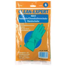AMPri Clean Expert Nitrilhandschuhe antiallergisch, latexfrei, grün, Länge 32 cm Gr. S