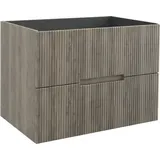 Jungborn Waschbeckenunterschrank SEDICI BxHxT 80 x 57 x 50 cm Frontfarbe nussbau