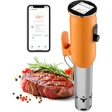 INKBIRD WiFi Sous Vide Garer ISV-101W, 1000 Watt Sous Vide, 3D-Wasserzirkulationserhitzung, Sous Vide Stab mit App-Voreinstellungsmenüs, Kochbuchfunktion, Voralarm bei Kochende