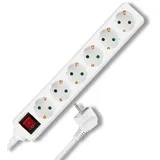 REV Ritter Tischsteckdose 6-fach 1,40 m Weiß