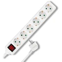 REV Ritter Tischsteckdose 6-fach 1,40 m Weiß