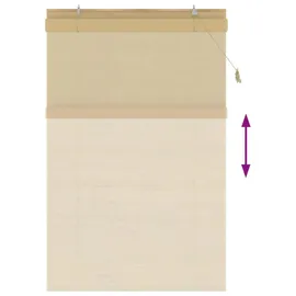 vidaXL Rollo Natur 150 x 220 cm Bambus/braun