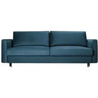 JVmoebel Sofa Couch Bettfunktion 3 Sitzer Couch Polster Textil Schlafsofa Rosa, Made in Europa blau