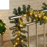 Mojawo LED Tannengirlande Girlande Weihnachtsdekoration 270cm mit 40 LED