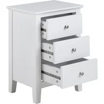 VCM Nachtschrank Linnea 34 x 34 x 62,8 cm Weiß