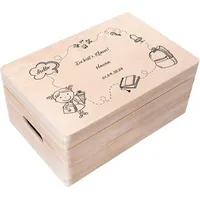 Creative Deco Personalisiert Einschulung Geschenk | Mädchen Schulanfang Geschenke | Einschulungsgeschenke Erster Schultag | Schultüte Holzkiste Erinnerungsbox