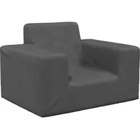 Kindersofa Anthrazit Weich Plüsch