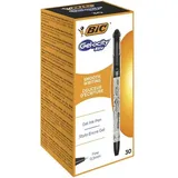 BIC Gelocity Tintenroller Schwarz 0.5 mm Fein Kugelschreiber 30 Stück