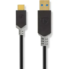 Nedis USB-C auf USB-A 1 m Grau