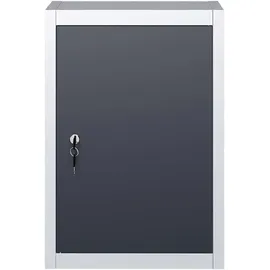 vidaXL Werkzeugschrank Metall 19x60x40 cm Grau/Schwarz