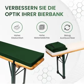 TexDeko Bierbankauflage 220 x 25 x 4 cm grün 1 St.