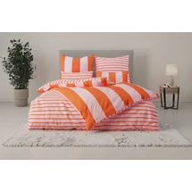 OTTO home Sari Trend Gestreift Orange/Rosa 135 x 200 cm + 2 x 80 x 80 cm