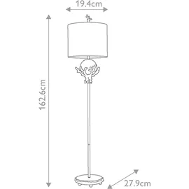 Elstead Lighting Stehlampe Stehleuchte Wohnzimmerlampe Blattsilber H 162,6 cm 1 Flammig