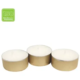 Bolsius Teelichter 18 x 38 mm 150 St. weiß/gold