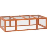 Hasenstall Kaninchenstall Aus Tannenholz Winterfest Hasenkäfig Mit Aufklappbar Dach 180x90x48 Cm Kaninchenkäfig Outdoor Kleintierstall Für Kleintiere Hasen Kaninchen Meerschweinchen Orange - Pawhut