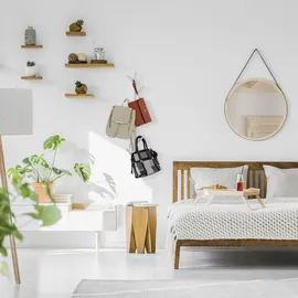 Relaxdays Garderobenständer Baumform 100,5 x 19,5 x 7 cm Weiß