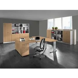 Hammerbacher R-Line Aktenschrank 80 x 42 x 200,4 cm weiß