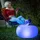 InnovaGoods Aufblasbarer LED-Hocker Pulight, Mehrfarbige Beleuchtung, Fernbedienung, Wasserdicht, Für Innen & Außen, Inkl. Luftpumpe, Tragbar, Weiß, Unica, Kunststoff